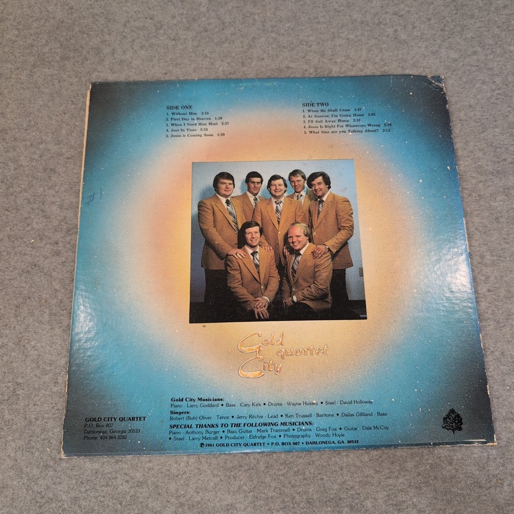 Gold City Quartet First Day In Heaven Vinyl LP Album 1981 IRC 1144 Gospel - Picture 2 of 6